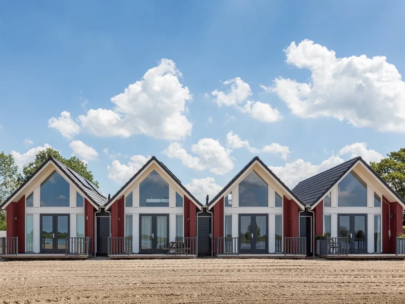 strandlodge duin 4 personen in langelille op waterpark langelille achterkant