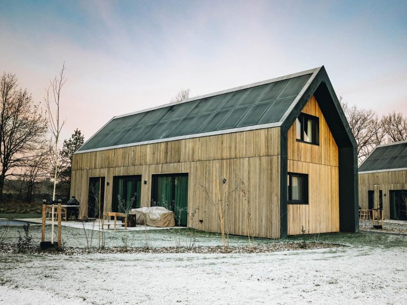 unbrick one met sauna 2 personen in appelscha op vakantiepark brinckerduyn voorkant