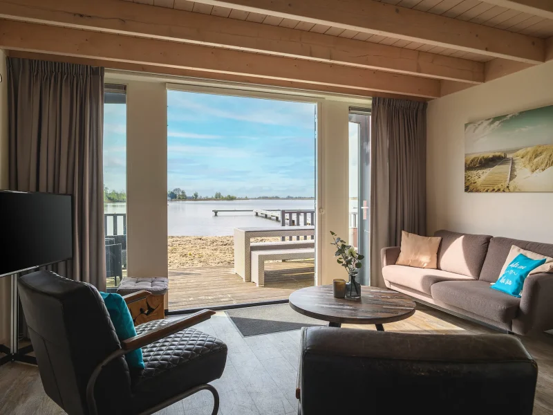 waterpark langelille in langelille strandlodge schelp woonkamer