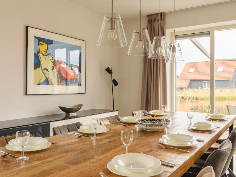 waterpark langelille in langelille watervilla snoek keukentafel